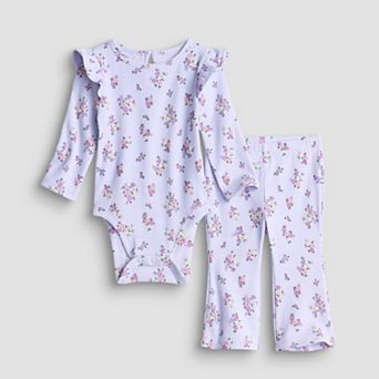 Baby Girl Jumping Beans® 2 pc Flutter Sleeve Bodysuit & Leggings Set