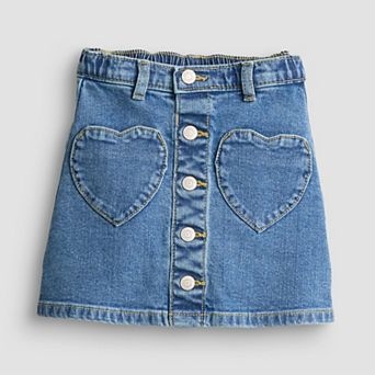 Baby & Toddler Girl Jumping Beans® Heart Pocket Denim Skort
