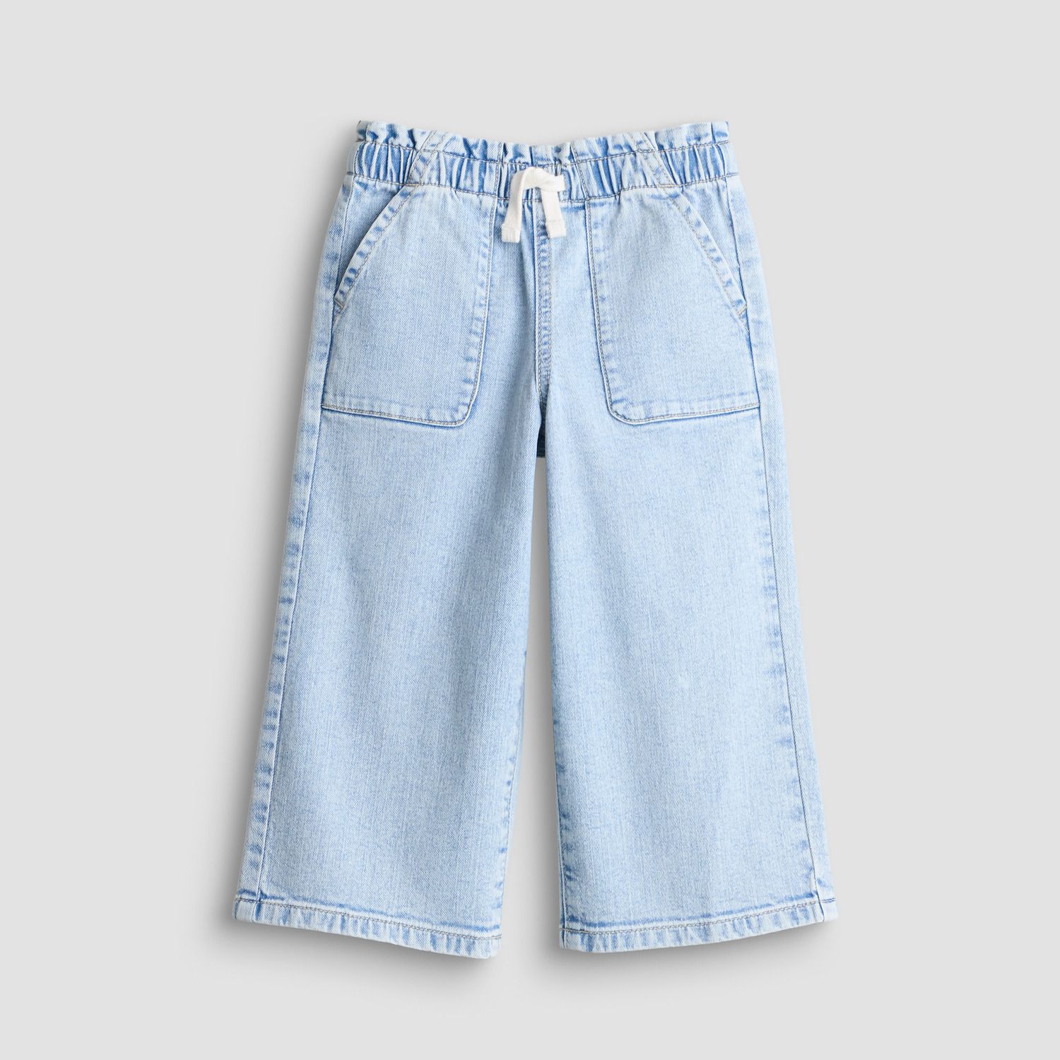 Детские брюки-палаццо Jumping Beans High Rise Paperbag Waist, цвет: Варёный джинсовый — фото 1