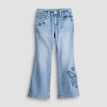 Girls 4-12 Jumping Beans® High Rise Embellished Flare Jeans
