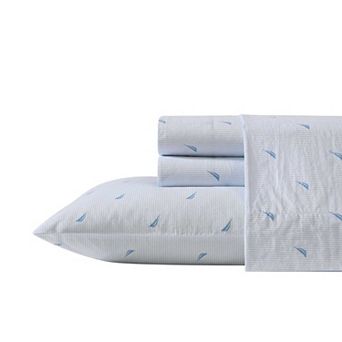 Nautica Cotton Percale Sheet Set with Pillowcases