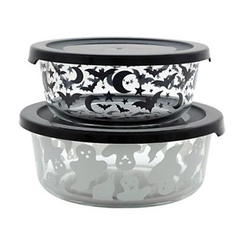 Celebrate Together™ Halloween 2 pc Glass Storage Container Set
