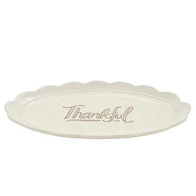 Celebrate Together™ Fall Thankful Small Scalloped Platter
