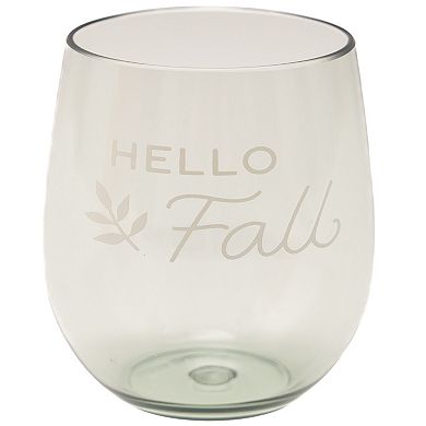Celebrate Together™ Fall 4-Piece Harvest Sayings Stemless Wine Glass Set