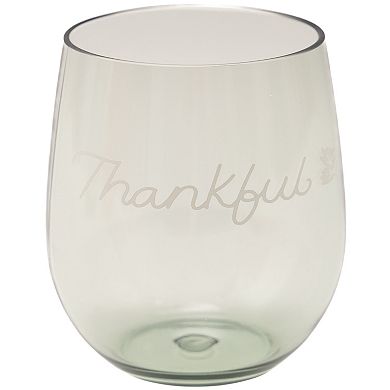 Celebrate Together™ Fall 4-Piece Harvest Sayings Stemless Wine Glass Set