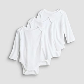 Baby Jumping Beans® 3-Pack Long Sleeve Lapped Shoulder Bodysuits