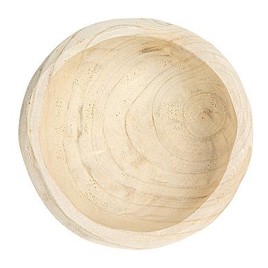 Hello Honey Rustic Paulownia Footed Wood Bowl