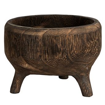 Hello Honey Rustic Paulownia Footed Wood Bowl