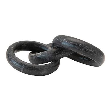 Hello Honey Marble Circle Chain Décor, Black