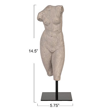 Hello Honey Sculptural Resin Female Figure on Stand