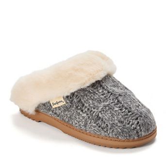 Dearfoams Nicki Women's Cable Knit Scuff Slippers