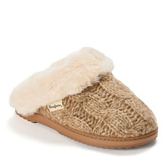 Dearfoams Nicki Women's Cable Knit Scuff Slippers