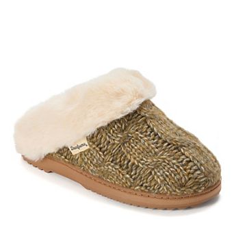 Dearfoams Nicki Women's Cable Knit Scuff Slippers