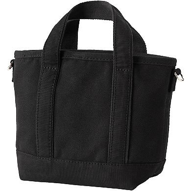 Lands' End Small 3-Pocket Open Top Canvas Tote Bag