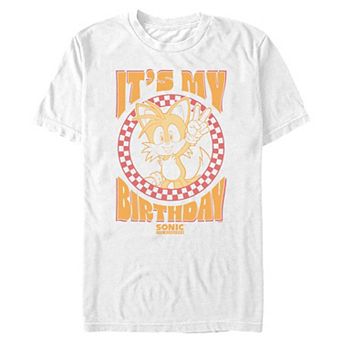 Men's Sonic The Hedgehog Tails It's My Birthday Graphic Tee