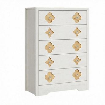 Dresser for Closet w/Decorative Drawer Front Chest with Clothes Storage Cabinet, Drawer Organizer