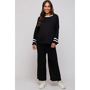 Maternity Striped Long Sleeve Set