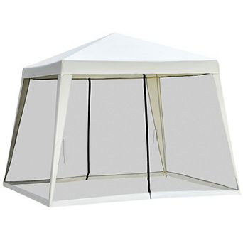 10'x10' Outdoor Camping Tent with Slant Legs & Mesh Sidewalls