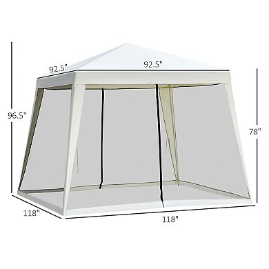 10'x10' Outdoor Camping Tent with Slant Legs & Mesh Sidewalls