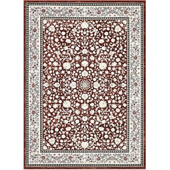 Vintage Washable Area Rug for Living Room Bedroom Home Office, Soft Low Pile with Rubber Backing