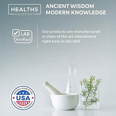 Healths Harmony Turmeric & Ginger with Bioperine — 95% Curcuminoids, Vegetarian Capsules