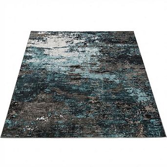 Modern Abstract Area Rug 6x9, Machine Washable Low Pile Rug for Bedroom Living Room Office