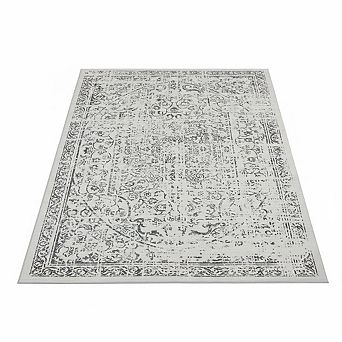 Vintage Floral Refined Area Rug, Elegant Thin Carpet, Easy to Clean，Living Room, Bedroom, Office