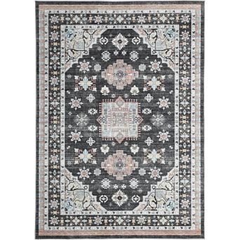 Vintage Washable Rug for Living Room Dining Bedroom