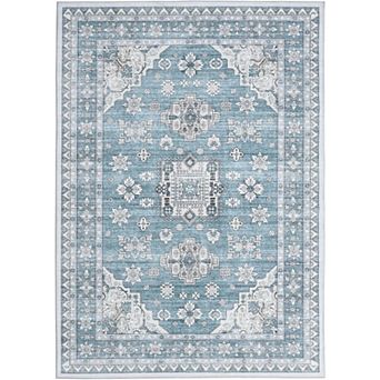 Vintage Washable Rug for Living Room Dining Bedroom