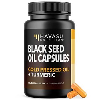 Havasu Nutrition Black Seed Oil + Turmeric Liquid Capsules, 60 ct
