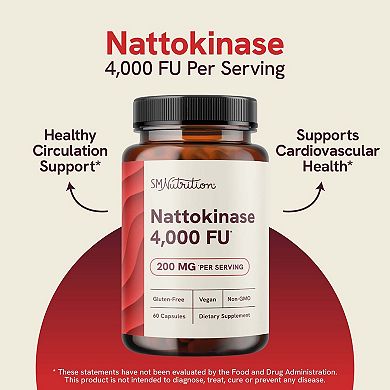 SMNutrition Nattokinase Capsules, 60 ct.