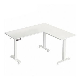 L-shaped standing computer desk