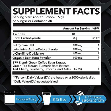 Havasu Nutrition L-Arginine Powder Unflavored Pre-Workout, 3.7 oz