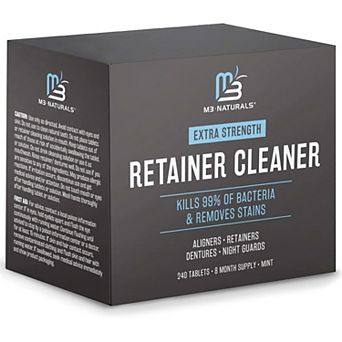 M3 Naturals Extra Strength Denture & Retainer Cleaning Tablets, 240 Count.