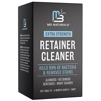M3 Naturals Retainer Cleaner Tablets Mint 120 Count