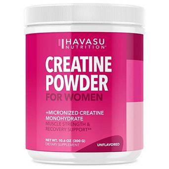 Havasu Nutrition Creatine for Women - Micronized 3g, Unflavored, Vegan, 100 Servings.