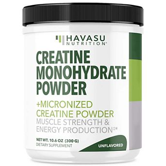 Havasu Nutrition Micronized Creatine Monohydrate — 60 Servings, Unflavored, 5g.