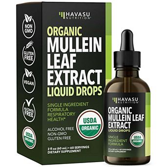 Havasu Nutrition Organic Mullein Leaf Liquid, 2 fl oz.