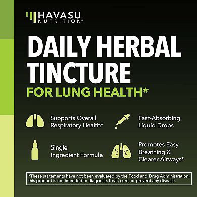 Havasu Nutrition Organic Mullein Leaf Liquid, 2 fl oz.