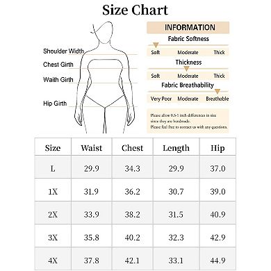 Women's Plus Size 1 Piece Swimsuit Ruffled V Neck Lace Up Tummy Control Push Up Bathing Suit