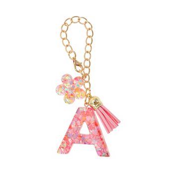 1 pc Flower Heart Sequin Letter Water Cup Pendant