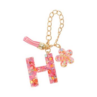1 pc Flower Heart Sequin Letter Water Cup Pendant