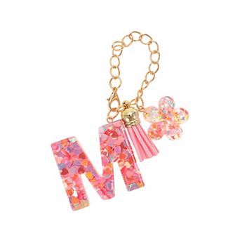 1 pc Flower Heart Sequin Letter Water Cup Pendant