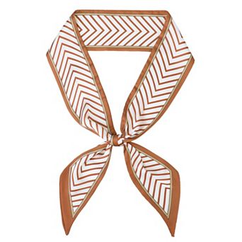 Women's Skinny Stripes Scarf, 3.54"x55.11" Silky Satin 50s Neckerchief Scarves for Handbag Necktie