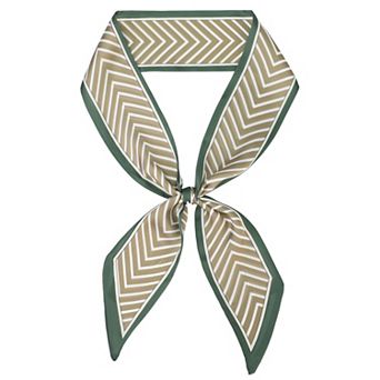 Women's Skinny Stripes Scarf, 3.54"x55.11" Silky Satin 50s Neckerchief Scarves for Handbag Necktie