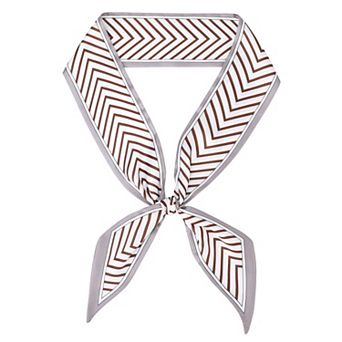 Women's Skinny Stripes Scarf, 3.54"x55.11" Silky Satin 50s Neckerchief Scarves for Handbag Necktie