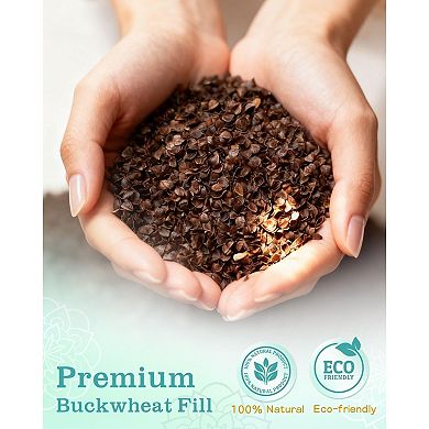 Ergonomic Meditation Cushion with Buckwheat Hull Filling