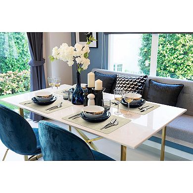 Faux Leather Placemats - Stain and Heat Resistant, Non Slip, Wipeable - Set of 4