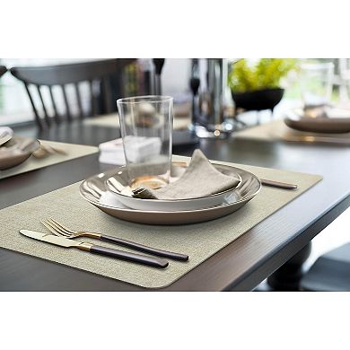 Faux Leather Placemats - Stain and Heat Resistant, Non Slip, Wipeable - Set of 4