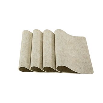 Faux Leather Placemats - Stain and Heat Resistant, Non Slip, Wipeable - Set of 4